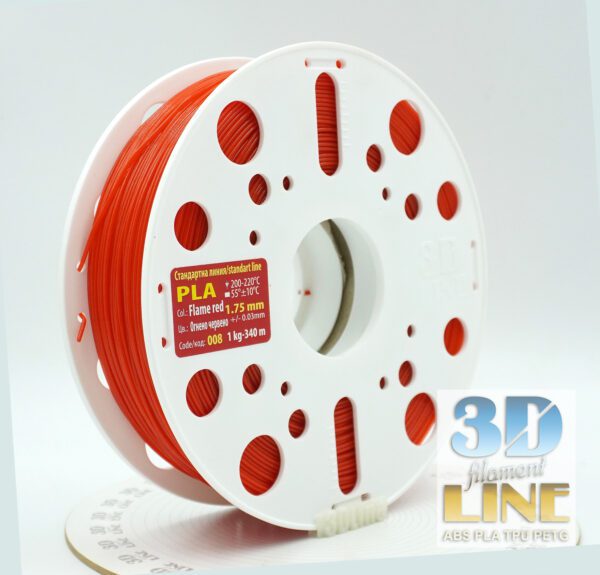 PLA 008 – Филамент Огнено червено