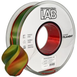 ТРИЦВЕТЕН с перлен ефект Silk PLA Red Yellow Green от Prof. Lab