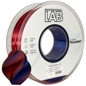 Двуцветен с перлен ефект Silk PLA Red and Blue - от Prof. Lab